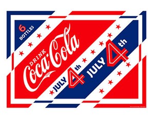 コカ･コーラ B2ポスター（July 4th）アメリカン雑貨
