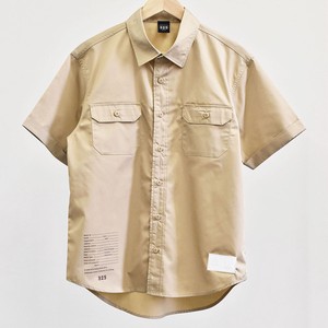 Button Shirt Beige Front Casual