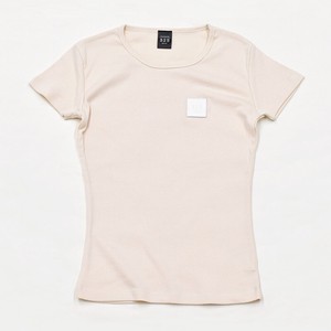 【325】スリムフィット （Natural）フライス Tシャツ カジュアル シンプル レディース ナチュラル