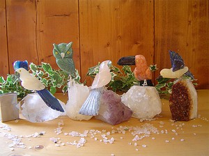創業38周年 セール品【Jewel Birds（ジュエル バード）】鳥 天然石 インテリア 置物 JBC