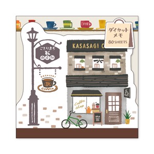 Memo Pad Kotorimachi Shotengai Die-Cut Memo Coffee Shop