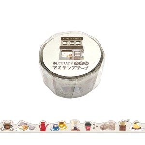 Washi Tape Coffee Shop Kotorimachi Shotengai Masking Tape Die-Cut