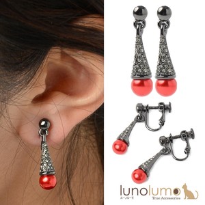 Clip-On Earrings Earrings Red black Ladies