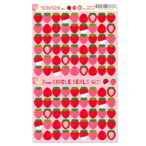 Stickers Strawberry 3-way Made in Japan