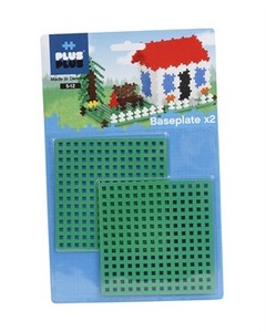 【PLUS PLUS】アクセサリー ベーシックプレート 緑+緑/玩具/知育玩具/ブロック/