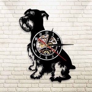 犬ーヴィンテージビニールレコード壁時計J5#ZJEB347