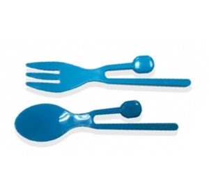 餐具 勺子/汤匙 蓝色 兔子