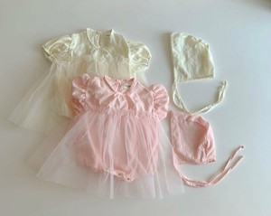 婴儿连身衣/连衣裙 洋装/连衣裙 薄纱 蕾丝