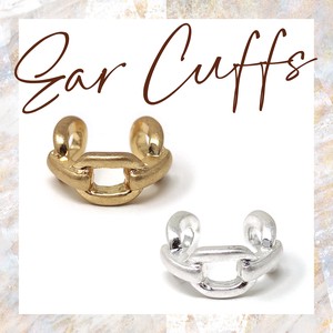 Design Ear Cuff Chain Motif Gold Silver Ladies