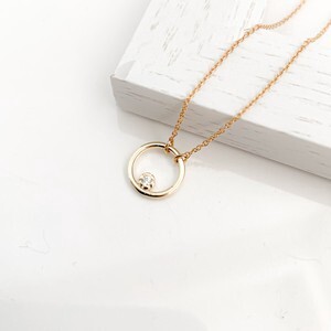Cubic Zirconia circle necklace