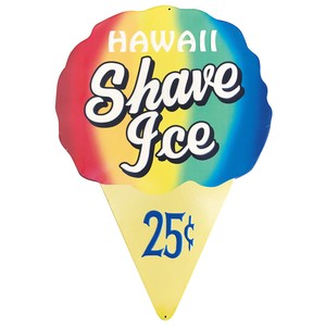 エンボス看板【BIG SHAVE ICE】プレート サイン HAWAII アメリカン雑貨