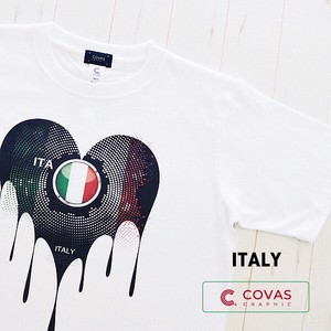 ユニセックス・プリントTシャツ　"イタリア"　半袖 Tシャツ