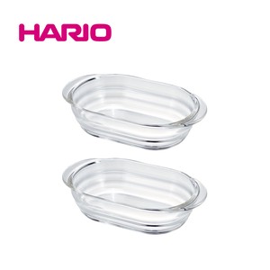 『HARIO』12月上旬入荷予定　 耐熱ガラス製グラタン皿2個セット HGZO-1812（ハリオ）
