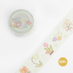 Washi Tape Flower Foil Stamping M 20mm x 5m