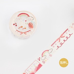 BGM LIFE Washi Tape Red Foil Stamping 15mm 15mm x 5m