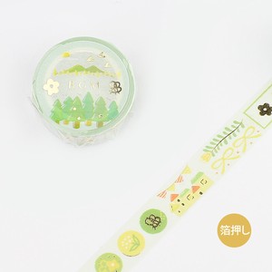 BGM Washi Tape Foil Stamping Forest Green LIFE 15mm 15mm x 5m