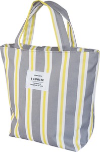 Lunch Bag Gray Stripe L
