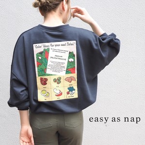 【easy as nap】【2020冬新作】サラダ プリント BIGトレーナー