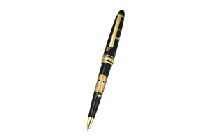 37-1008 漆芸高級ボールペン ふくろう Lacquer Ballpoint Pen w Owl