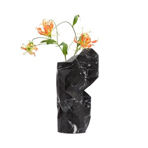 Paper Vase Coverペーパーベースカバー【花瓶カバー】Marble Black