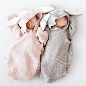 韓国風 ベビー服 うさちゃん ニットスリーパー おくるみ 動物 女の子 男の子 新生児
