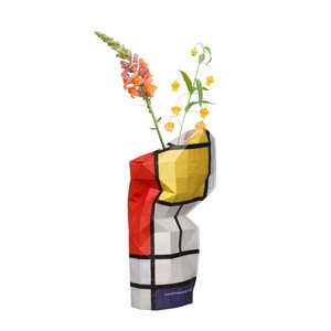 Paper Vase Coverペーパーベースカバー【花瓶カバー】Composition red モンドリアン