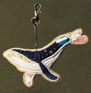 Embroidery Key Ring Whale 21 1 426 Bag Charm