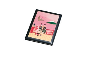 37-2804 ブック型ピクチャー 黒塗 京舞妓 Book-Shaped Picture w MAIKO
