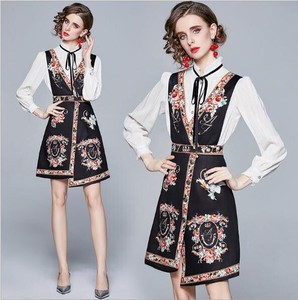 Ladies Fashion Top One-piece Dress 2 Pcs Set 1 4 601 1 A5 80 3