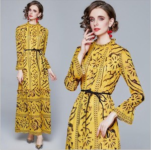 Ladies Fashion Long Sleeve One-piece Dress 1 605 1 A5 868
