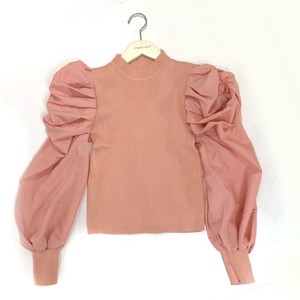 Button Shirt/Blouse Pink Sleeve Tops