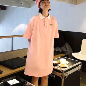 洋装/连衣裙 粉色 短袖 洋装/连衣裙