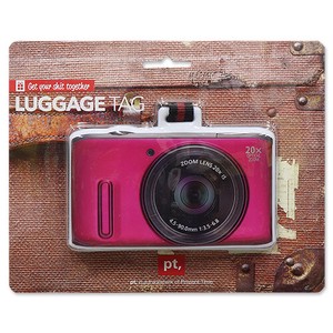【スポットアイテム】ラゲッジ タグ ピンク カメラ PTG-0061
