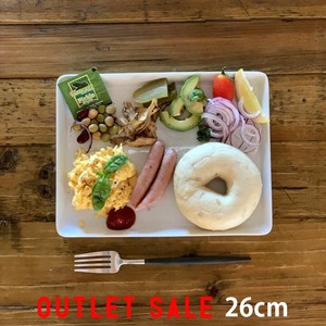 アウトレット パスタ皿 カレー ワンプレート 大皿 スクエア ホテルデッシュ 洋食器 26cm 楕円鉢 日本製