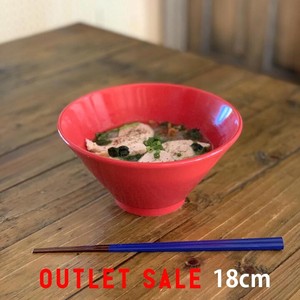 Outlet Ramen Noodle Bowl Donburi Bowl 9cm Donburi Bowl Red Made in Japan