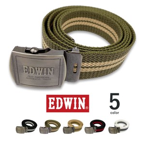 全5色 EDWIN エドウイン 日本製 ロングガチャベルト ライン デザイン GIベルト(0110949)