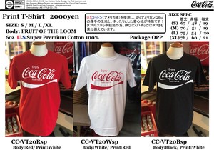 Coca-Cola コカ・コーラ 【 Tシャツ/1970年代 リボン 】コカコーラ フルーツオブザルーム  CC-VT20sp