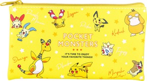 Pocket Monster Flat Multi Pouch Color Yellow