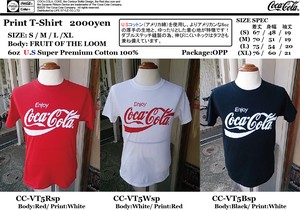 Coca-Cola コカ・コーラ 【 Tシャツ/1980年代 英ロゴ 】コカコーラ フルーツオブザルーム  CC-VT5sp