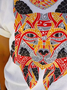 山猫〜スペインオオヤマネコ〜のTシャツ　C/#ナチュラルホワイト