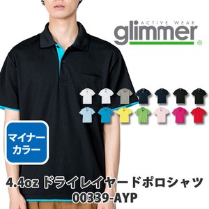 【glimmer｜グリマー 00339-AYP】無地 4.4oz ドライレイヤードポロシャツ［ユニセックス］