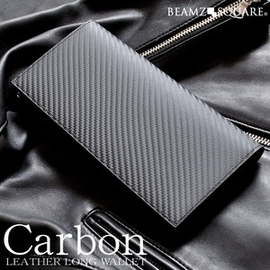 Carbon Leather Gray Leather Long Wallet 8 5 17 SQUARE