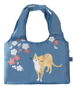 Reusable Grocery Bag Shopping Basket Bag Cat Japanese Plum Chatora-cat