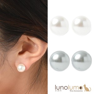 Pierced Earringss Pearl White Formal Ladies 10mm