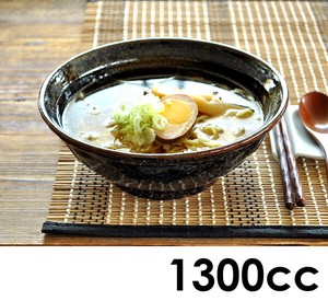 （1300cc）油滴結晶石目6.8ラーメン丼【どんぶり 日本製 美濃焼 和食器】