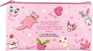 2022 Tease Pocket Monster Flat Multi Pouch Color Pink