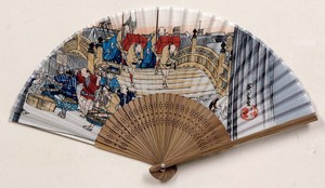 Japanese Craft Folding Fan Fabric Hiroshige