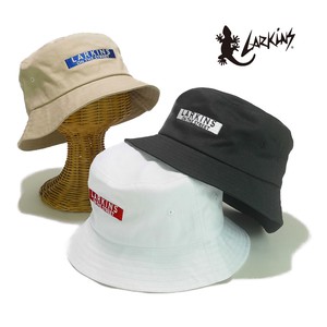 【年間品】LARKiNSボックス刺繍ツイルバケットハット　ヤング帽子