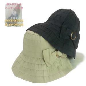 ★SS　太ポリブレードバックルリボンポケタブルハット　レディース帽子