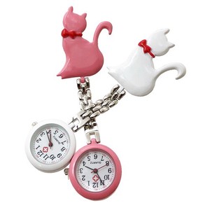 Cat Ribbon Nurse Watch Pocket Watch Clock/Watch Analog